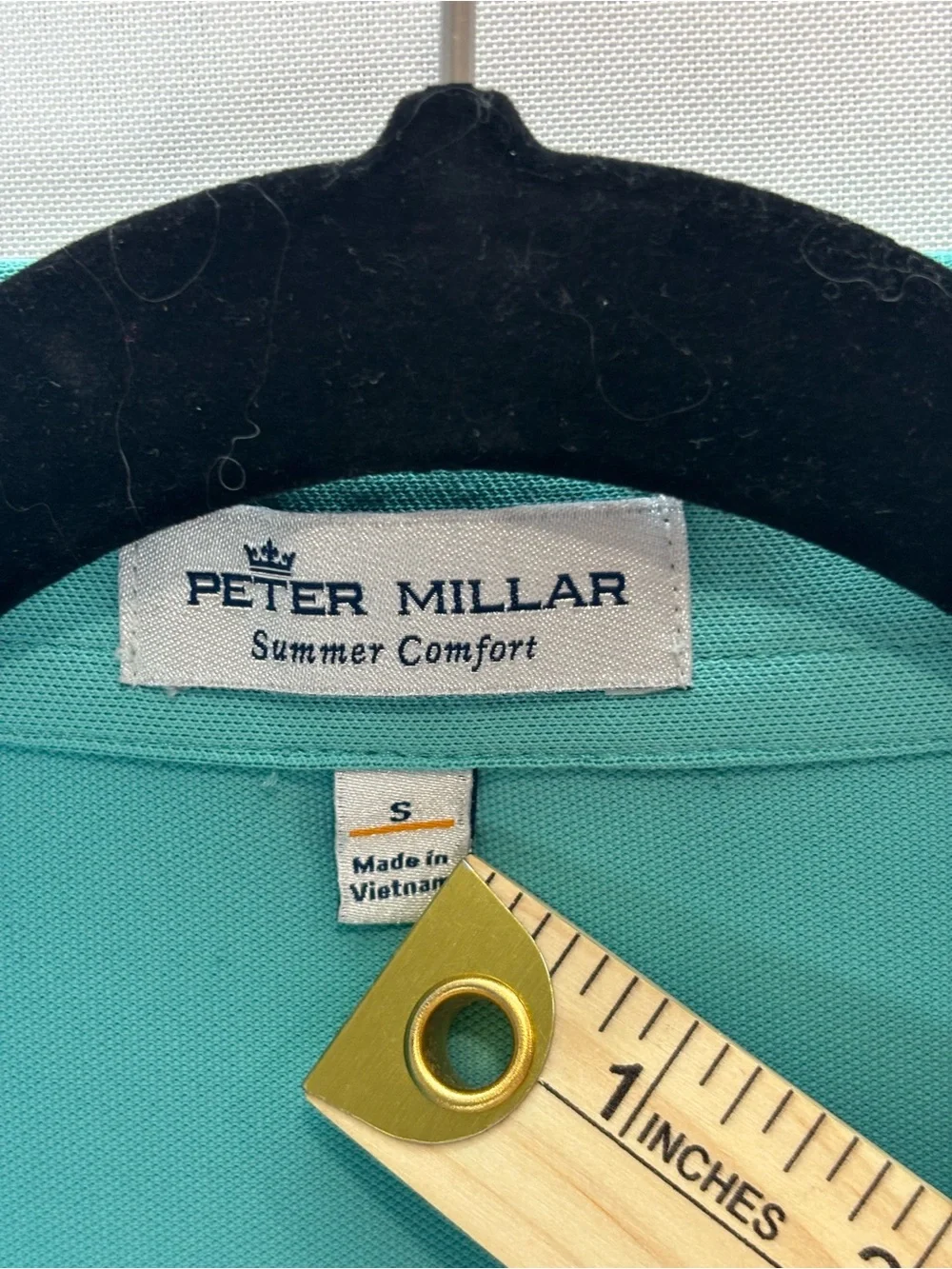 Peter Millar Summer Comfort Polo Shirt Men’s Small Turquoise Short Sleeve Golf